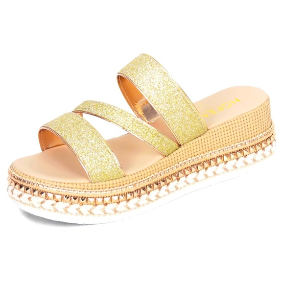 NEW Women Platform Sandals Espadrille Slip on Open Toe Boho Wedge Sandal Size 10 - Picture 13 of 13